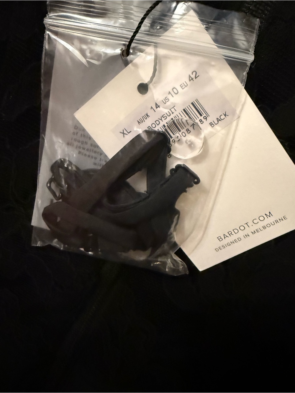 Bardot Oskar Bodysuit In Black NWT - Picture 10 of 12